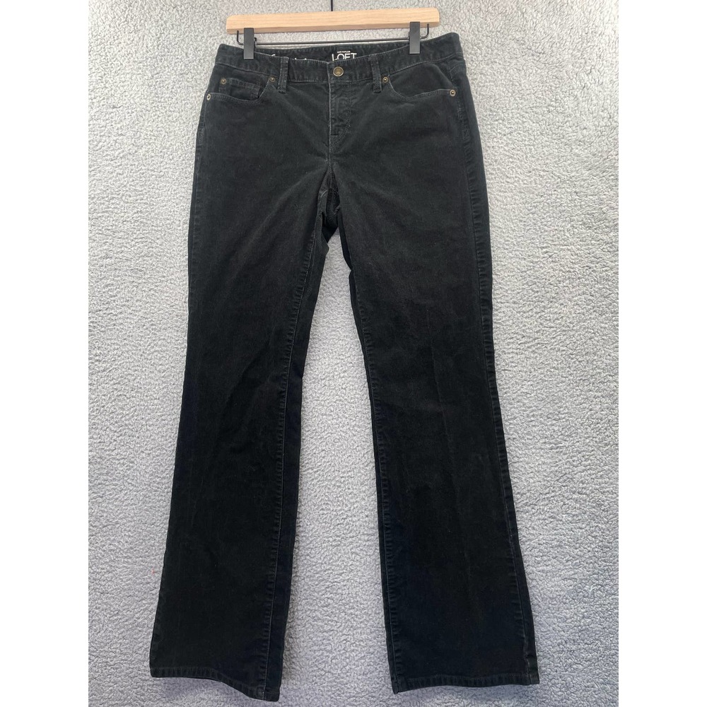 LOFT Corduroy Pants Women's Curvy 6 Bootcut Black Five Pocket Styling